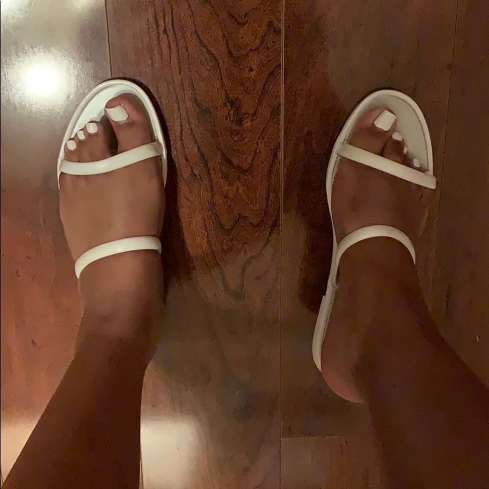 White sandals